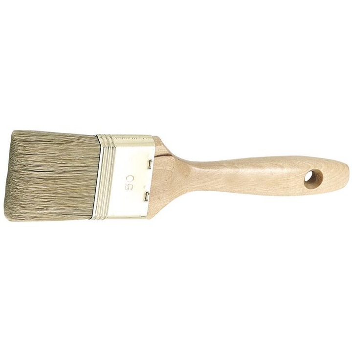 Pensula pentru vopsit, Nolle PROFI BRUSH, Lemn, Par des, 80 mm, Natur