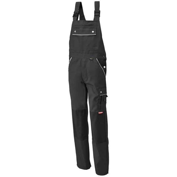 Salopeta Planam, design modern, durabil, poliester/bumbac, negru, 48