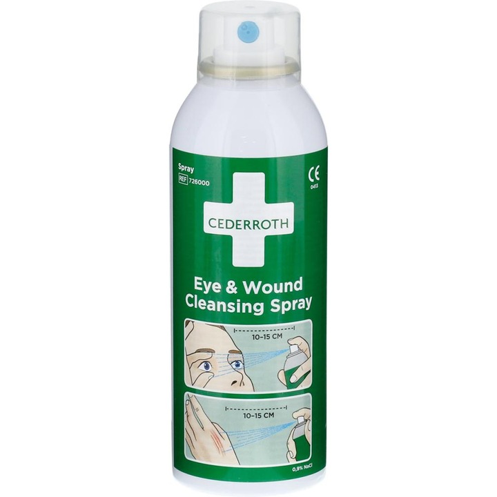 Spray curatare ochi si rani, Cederroth, solutie sterila 0.9%, 100ml