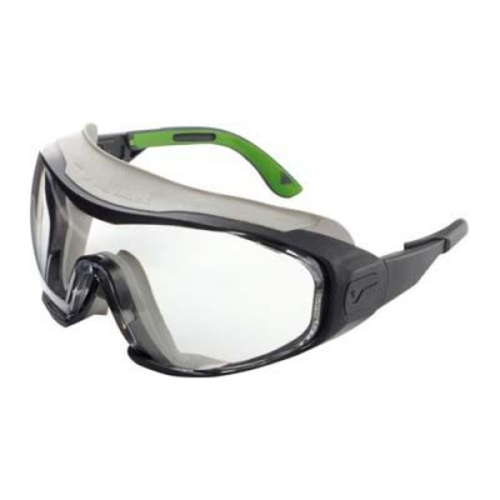 Ochelari de protectie Univet 6X1, lentile transparente, rame gri-verde, set cu banda elastica