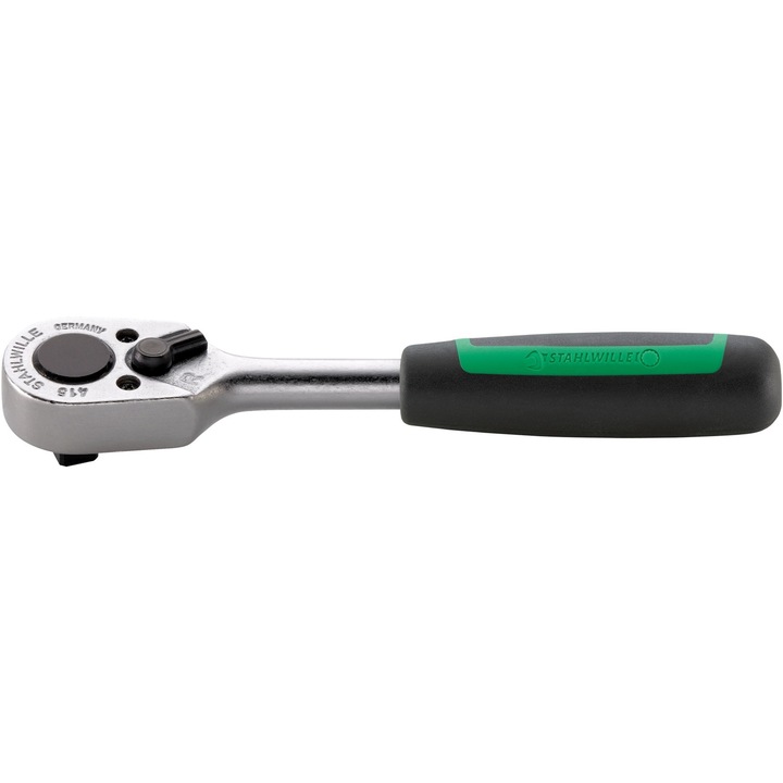 Cheie cu clichet, 1/4", Stahlwille, 22 dinti, 117mm, 2-componenta