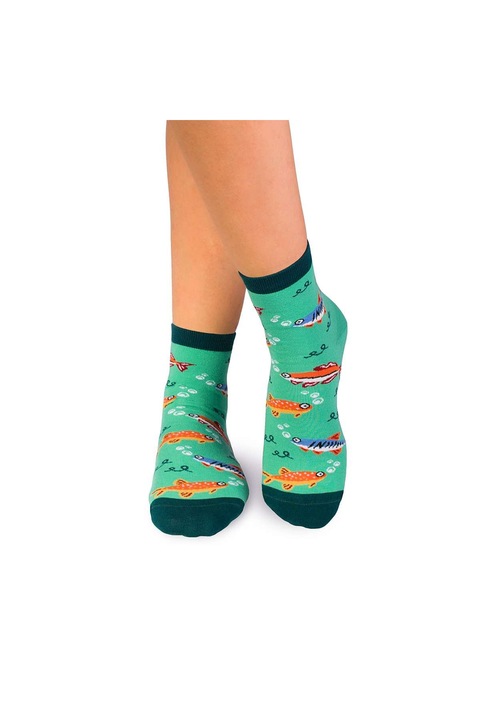 Къси чорапи до глезена органичен памук Sealife Pesti Menta, Многоцветен