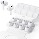 Set 4 perechi eartips, MunDeir®, Silicon, Pentru Airpods Pro/Airpods Pro 2, Ear Tips marime XS/S/M/L, Alb