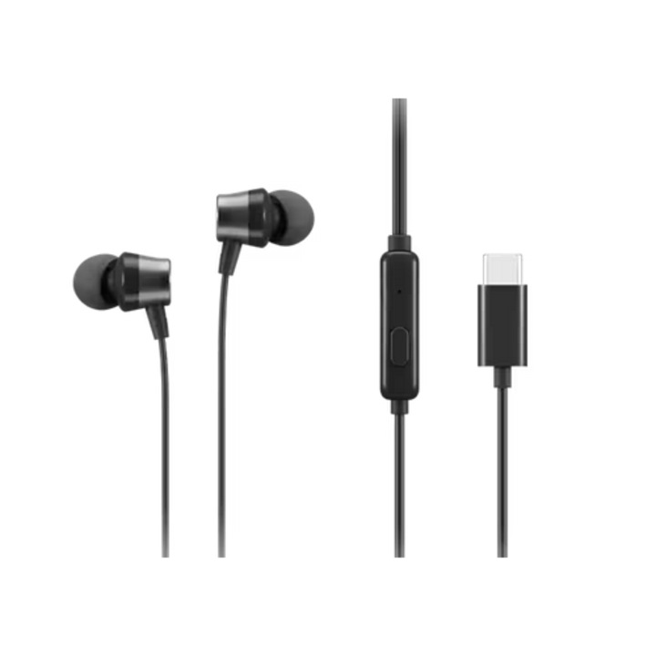 Слушалки Lenovo USB-C Wired In-Ear Headphones - 4XD1J77351
