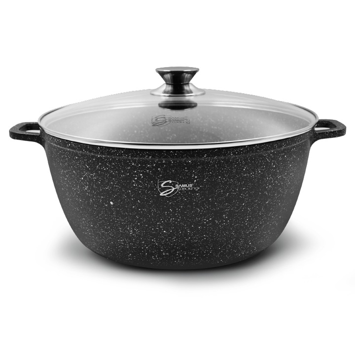 Oala cu capac din aluminiu turnat Samus, 32x14.5 cm, 9.9L - TOL32-OC, Toledo Line