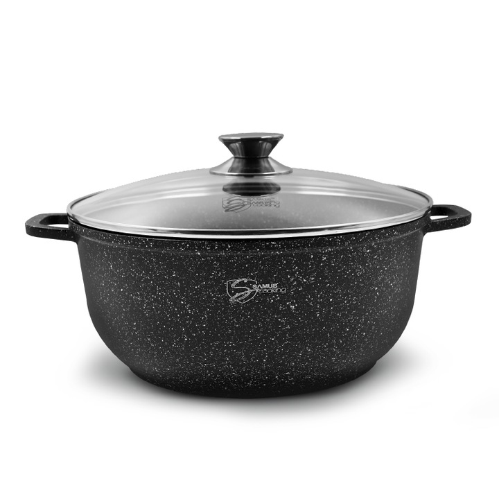 Samus öntött alumínium fazék fedővel, 28x12,5 cm, 6,5L - TOL28-OC, Toledo Line