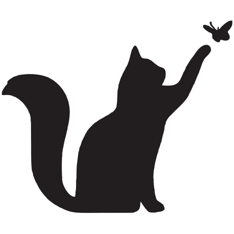 Cadou un sticker pisicuta cu fluture!