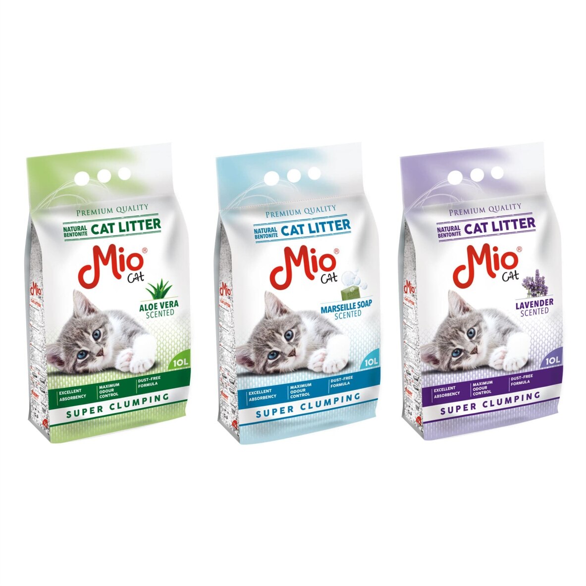 Asternut Pisici, Pachet Trio Mix, 3 saci de 10 l, Mio Cat, High Premium ...