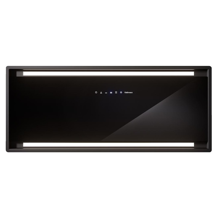 Hota Incorporabila FALMEC INCASSO PARALLEL Neagra, L=76, Motor 800 mc/h, Sistem de comunicare wireless intre plita si hota Falmec, Telecomanda inclusa, Aspiratie perimetrala, LED Dynamic