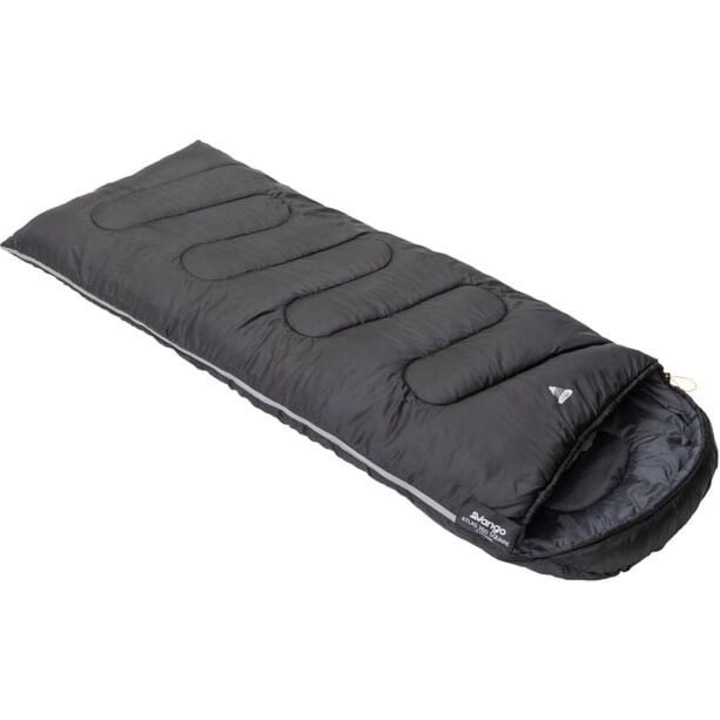 Sac de dormit Vango Atlas 250 Quad, poliester si silicon, negru, 1950x800mm