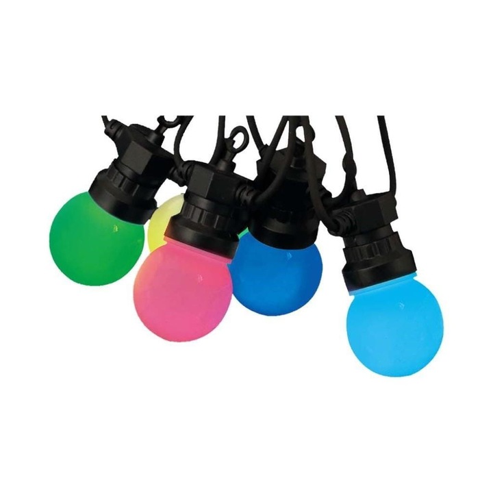 LED kerti füzér V-TAC, hossz 13m, 15x0,5W, IP44, RGB, 30lm