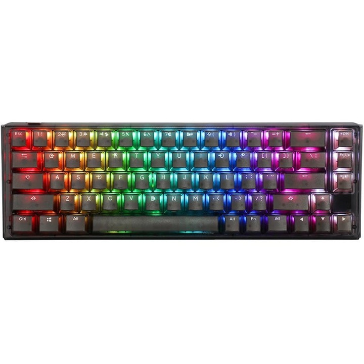 Ducky One 3 Aura Black SF Gaming billentyűzet, RGB LED – MX-Speed-Silver (USA)