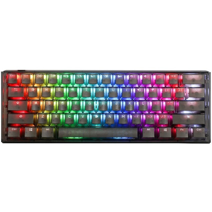 Ducky One 3 Aura fekete mini játékbillentyűzet, RGB LED - Gateron Baby Kengaroo (USA)