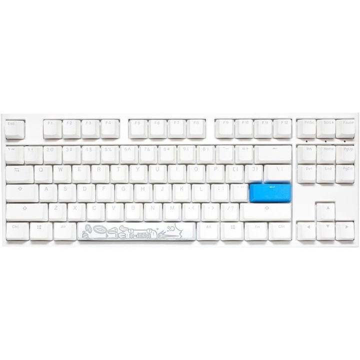 Gaming billentyűzet Ducky One 2 TKL PBT, MX-fekete, LED RGB - fehér