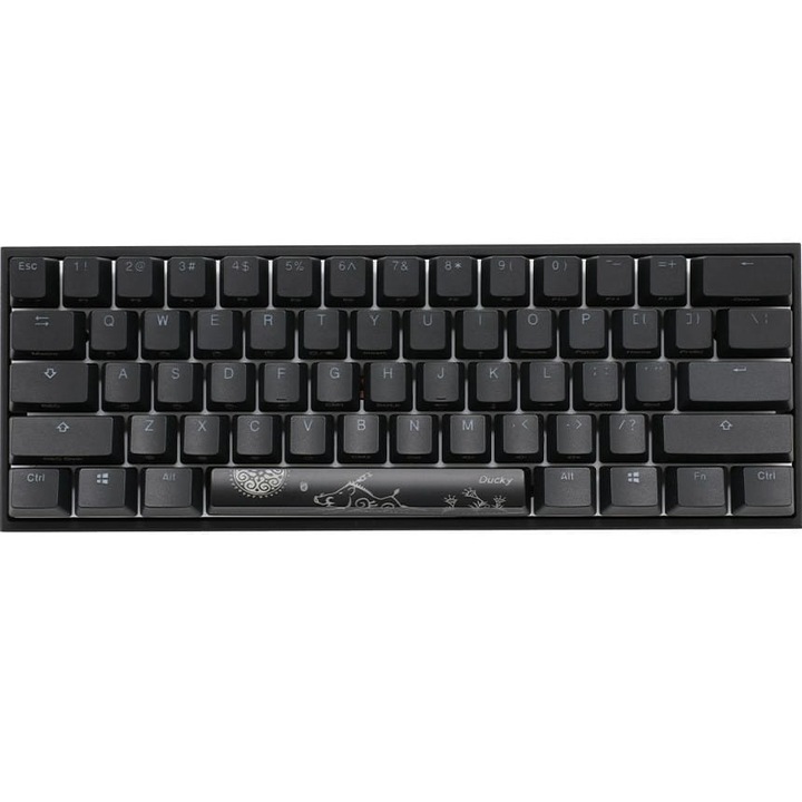 Геймърска клавиатура Ducky Mecha Mini, MX-Silent-Red, RGB-LED, черна