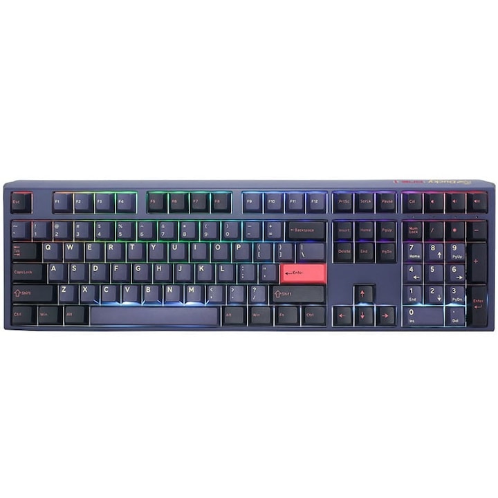 Геймърска клавиатура Ducky One 3 Cosmic Blue, RGB LED, MX-Blue, многоцветна