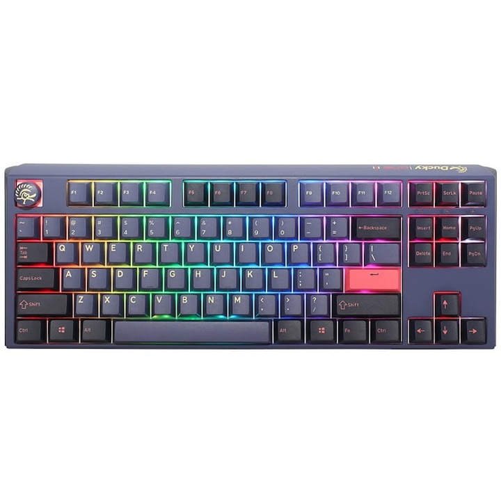 Gaming Ducky TKL клавиатура, Cosmic Blue, LED RGB, MX-Blue, многоцветна