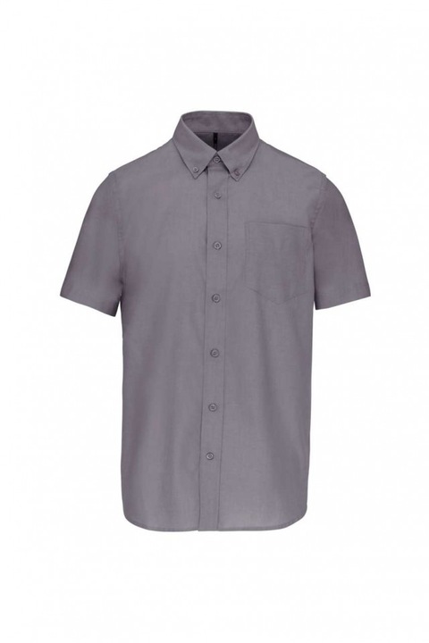 Оксфордска мъжка риза с къс ръкав - KA535, Oxford Grey