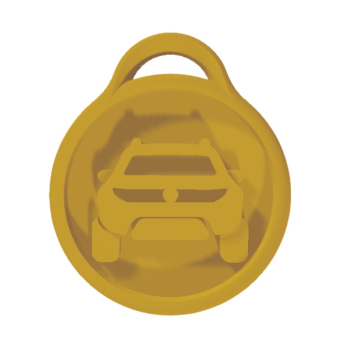 Breloc chei, "DACIA DUSTER", 48X 41 mm auriu