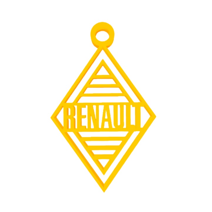 Breloc chei, "RENAULT", 57X 35 mm galben