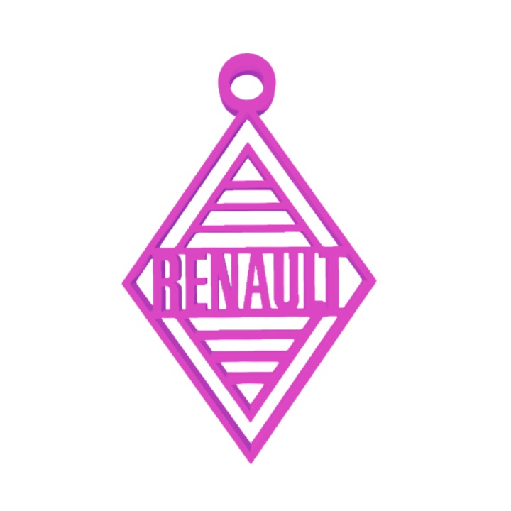 Breloc chei, "RENAULT", 57X 35 mm mov deschis