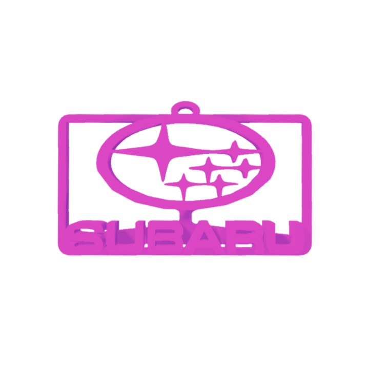 Ключодържател, "SUBARU", 40X 63 мм светло лилав