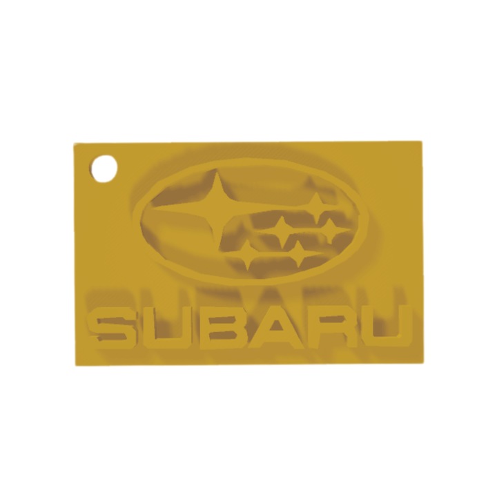 Breloc chei, "SUBARU", 30X 50 mm auriu
