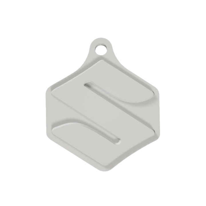 Kulcstartó, "SUZUKI", 39X 34 mm elefántcsont fehér