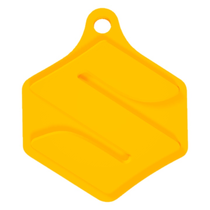 Breloc chei, "SUZUKI", 39X 34 mm galben