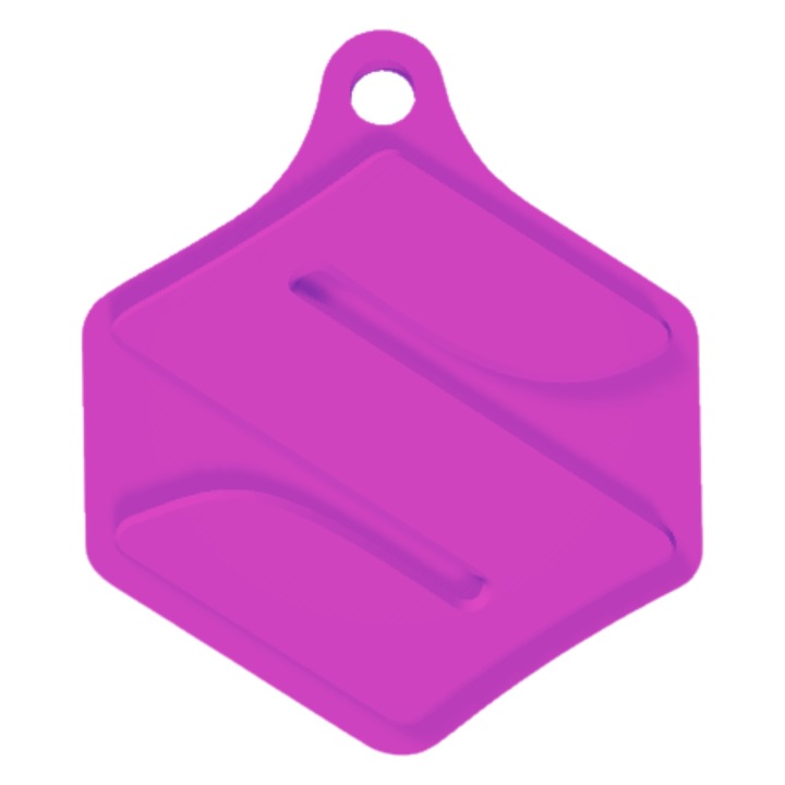 Breloc chei, "SUZUKI", 39X 34 mm mov deschis