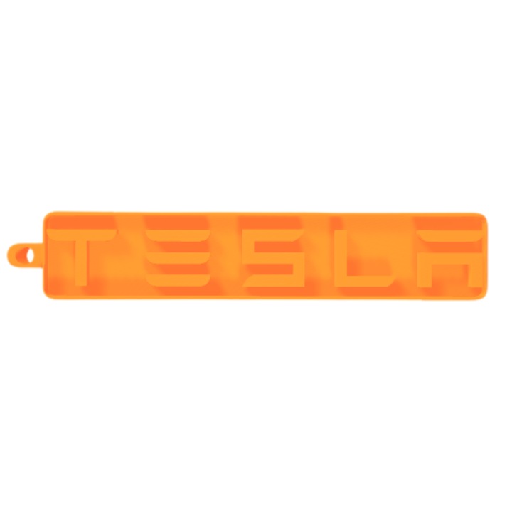 Breloc chei, "TESLA", 12X 60 mm portocaliu