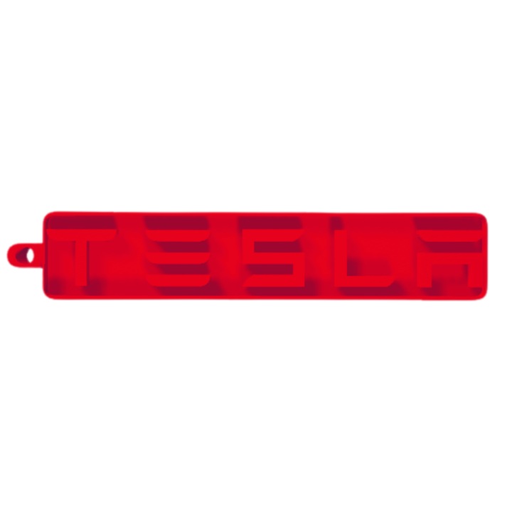 Breloc chei, "TESLA", 12X 60 mm rosu