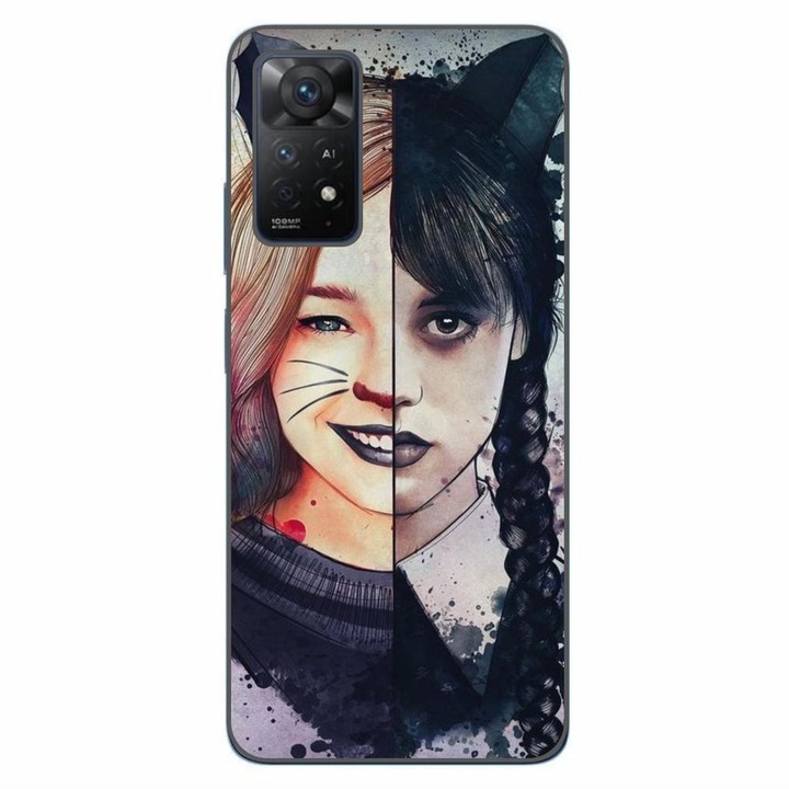 Husa compatibila cu Xiaomi Redmi Note 11 Pro 4G, 5G Silicon Gel Tpu Model Wednesday si Enid Sinclair