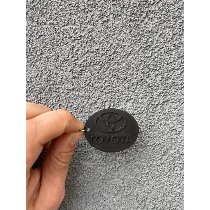 Breloc chei, "TOYOTA", 40X 50 mm negru