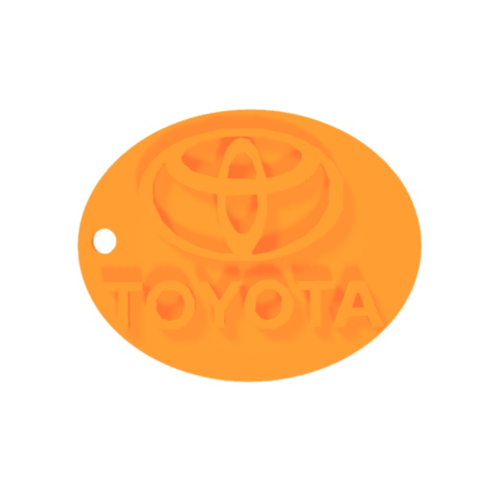 Breloc chei, "TOYOTA", 40X 50 mm portocaliu