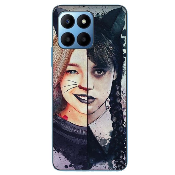 Капак, съвместим с Honor 70 Lite Silicon Gel Tpu Model Wednesday и Enid Sinclair