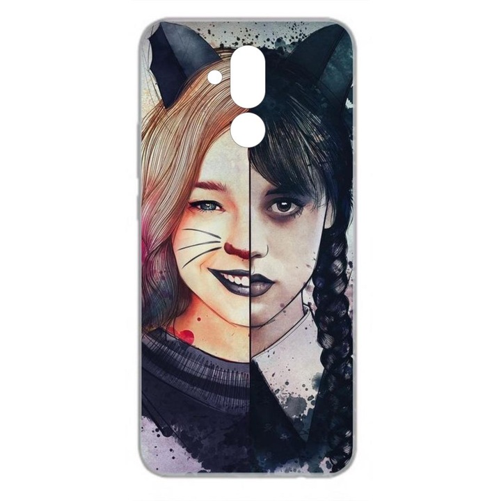 Капак, съвместим с Huawei Mate 20 Lite Silicon Gel Tpu Model Wednesday и Enid Sinclair