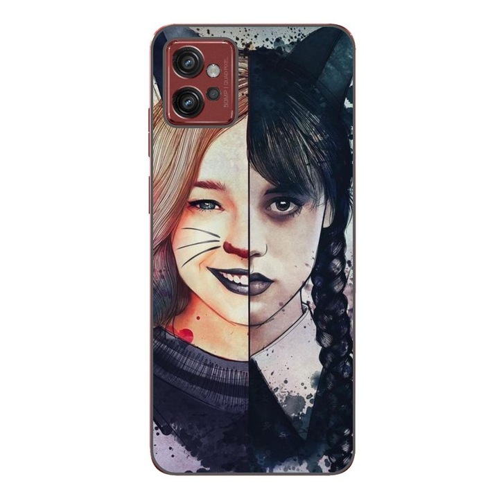 Husa compatibila cu Motorola Moto G32 Silicon Gel Tpu Model Wednesday si Enid Sinclair