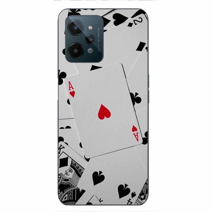 Husa compatibila cu Realme C31 Silicon Gel Tpu Model Carti Poker