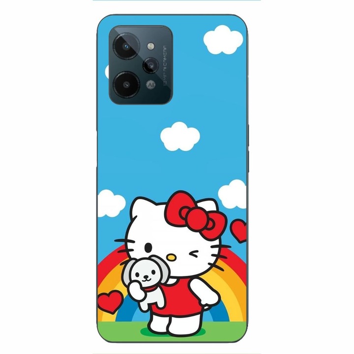 Husa compatibila cu Realme C31 Silicon Gel Tpu Model Hello Kitty Rainbow