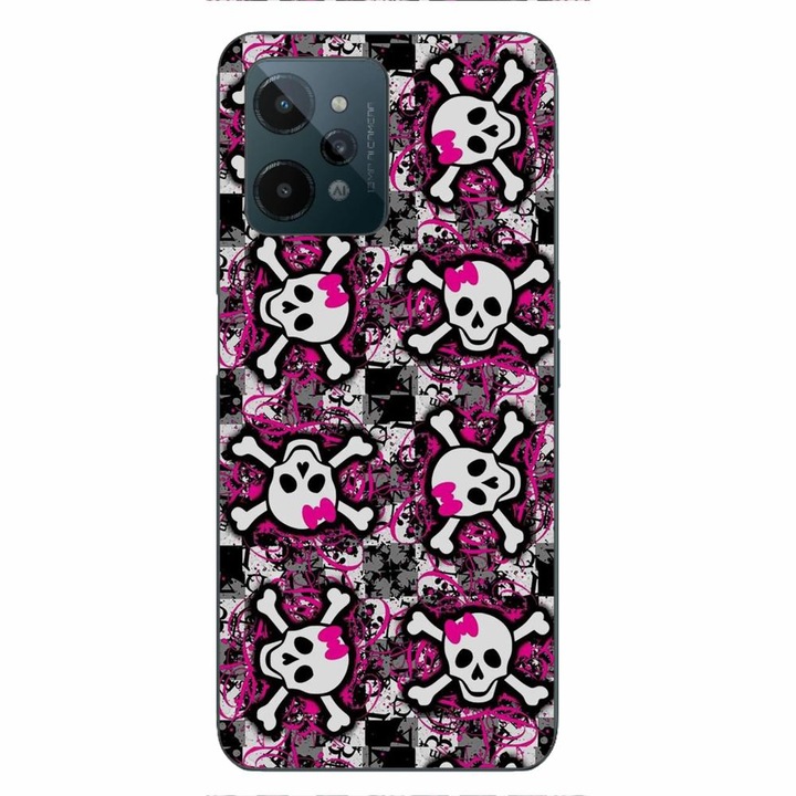 Husa compatibila cu Realme C31 Silicon Gel Tpu Model Pop Art Skeleton