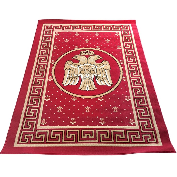 Covor Maria Bisericesc, Visiniu, Emblema Pe Latime, 200cm x 290cm, 710068/51955