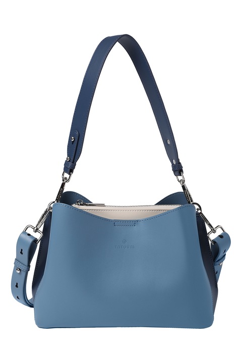 Tatuum, Geanta de piele ecologica cu bareta de umar Jelisaveta, Albastru prafuit