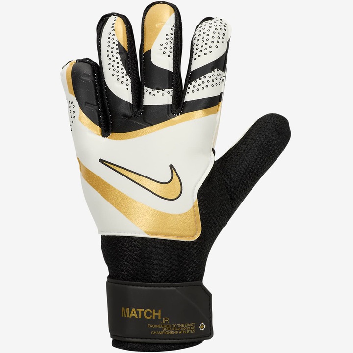 Вратарски ръкавици Nike Match, За деца, Размер 6, Бял/Златист