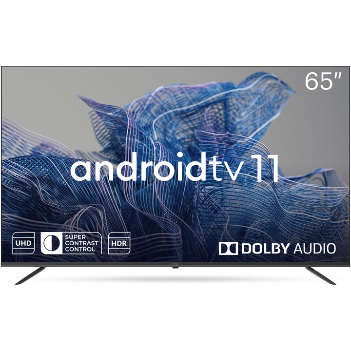 Televizor KIVI LED 65U750NB, 165 cm, Smart Android TV, 4K Ultra HD, Clasa G