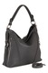 Mia Tomazzi, Geanta hobo de piele cu aspect texturat Castello, Gri antracit