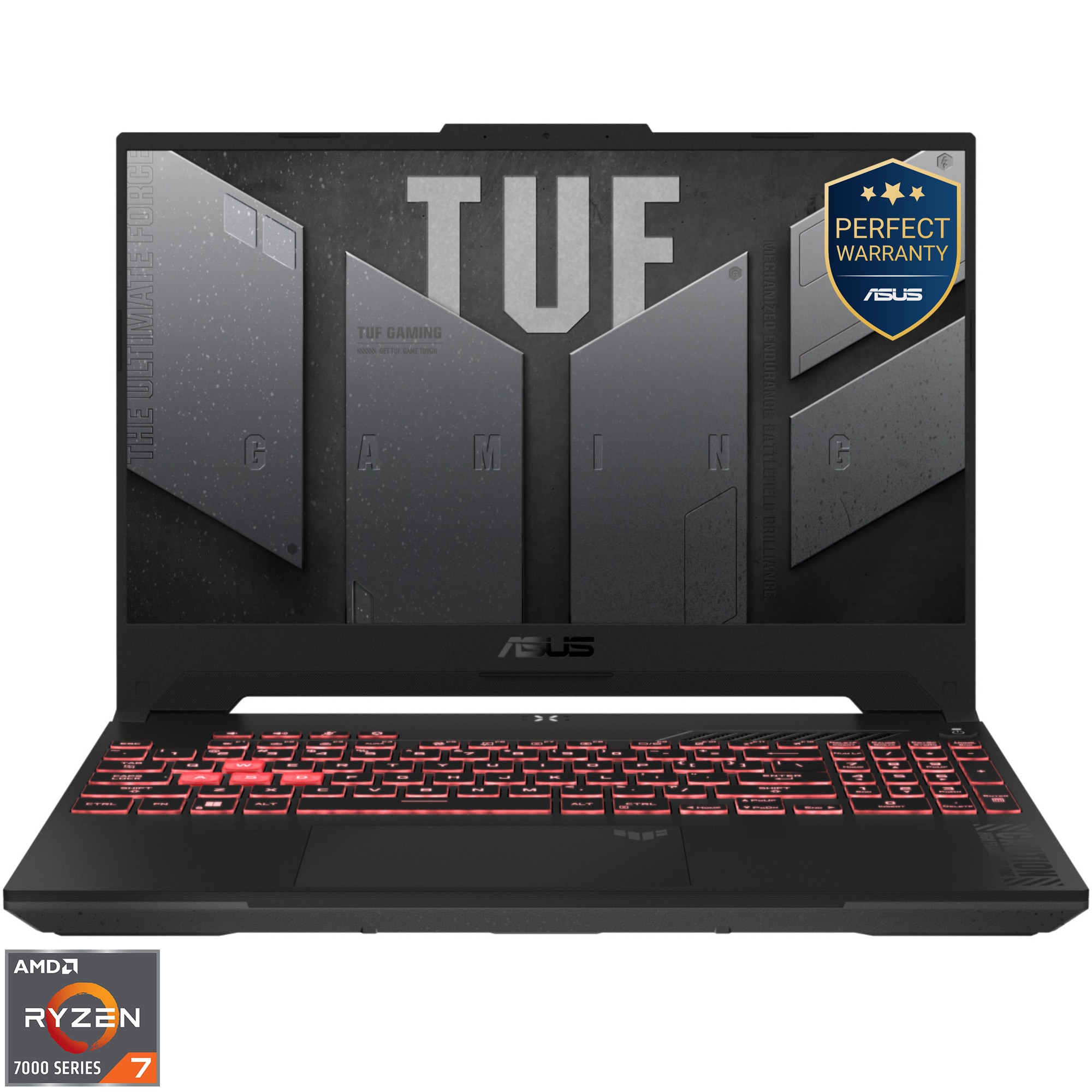Laptop Gaming ASUS TUF Gaming A15 FA507NUR cu procesor AMD Ryzen™ 7 7435HS pana la 4.55 GHz, 15.6", Full HD, IPS, 144Hz, 16GB DDR5, 512GB SSD, NVIDIA® GeForce RTX™ 4050 6GB GDDR6,