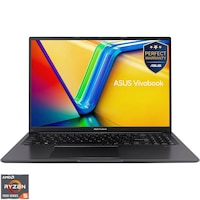 Laptop ASUS Vivobook 16 M1605YA cu procesor AMD Ryzen 5 7430U pana la 4.3GHz, 16'', WUXGA, IPS, 16GB DDR4 RAM, 512GB SSD, AMD Radeon Graphics, No OS, Indie Black