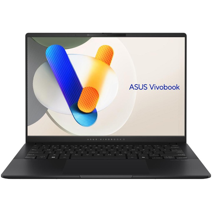 Laptop ASUS Vivobook S 14 OLED M5406UA cu procesor AMD Ryzen™ 9 8945HS pana la 5.2GHz, 14.0'', 3K, OLED, 120Hz, 16GB LPDDR5X, 1TB SSD, AMD Radeon™ Graphics, No OS, Neutral Black
