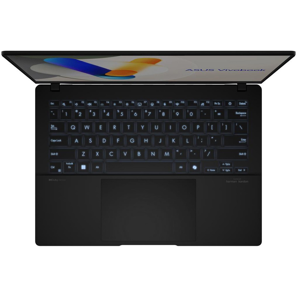 Laptop ASUS Vivobook S 14 OLED S5406MA cu procesor Intel® Core™ Ultra 5 125H pana la 4.5GHz, 14.0'', Full HD, OLED, 16GB LPDDR5X, 512GB SSD, Intel® Arc™ Graphics, Windows 11 Home, Neutral Black